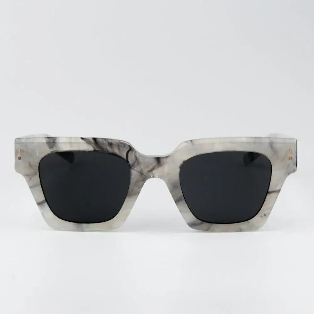 NEW D&G DG4413 342887 Grey Marble Grey Square Unisex Sunglasses